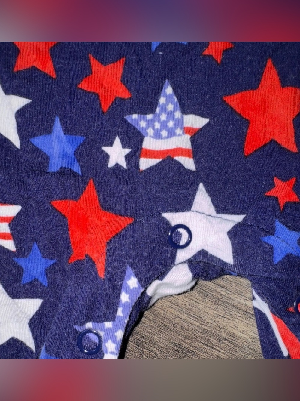 Posh Peanut USA Stars Patriotic Bamboo Overall Romper 18-24M - Picture 5 of 6